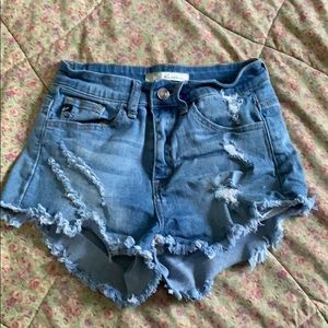 Mid Rise Denim Shorts